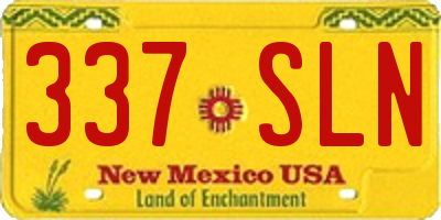 NM license plate 337SLN