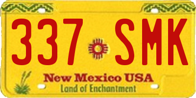 NM license plate 337SMK
