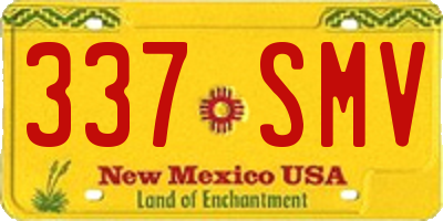 NM license plate 337SMV