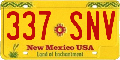 NM license plate 337SNV