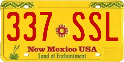 NM license plate 337SSL