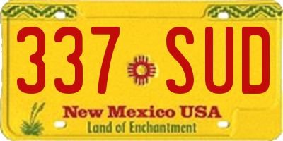 NM license plate 337SUD