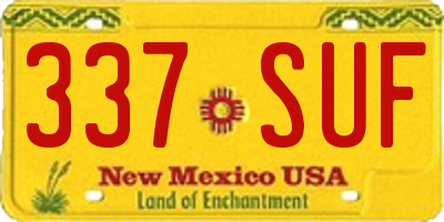 NM license plate 337SUF