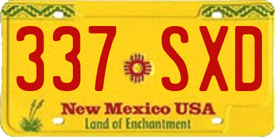 NM license plate 337SXD