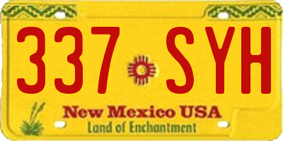 NM license plate 337SYH