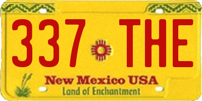 NM license plate 337THE