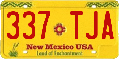NM license plate 337TJA