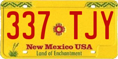 NM license plate 337TJY