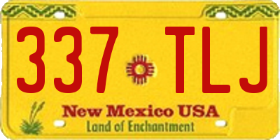 NM license plate 337TLJ