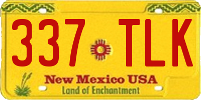NM license plate 337TLK