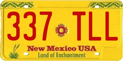 NM license plate 337TLL