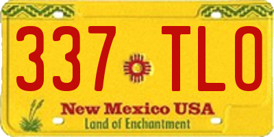 NM license plate 337TLO