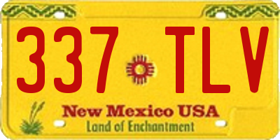 NM license plate 337TLV