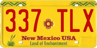 NM license plate 337TLX