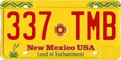 NM license plate 337TMB