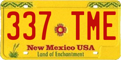 NM license plate 337TME