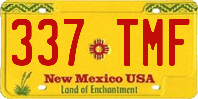 NM license plate 337TMF