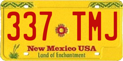 NM license plate 337TMJ