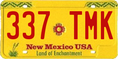 NM license plate 337TMK