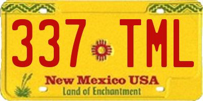 NM license plate 337TML
