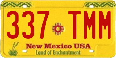 NM license plate 337TMM