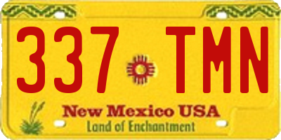 NM license plate 337TMN