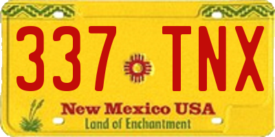 NM license plate 337TNX
