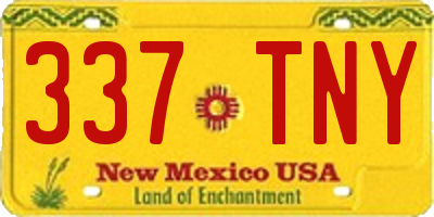 NM license plate 337TNY