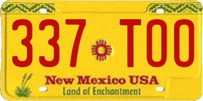 NM license plate 337TOO