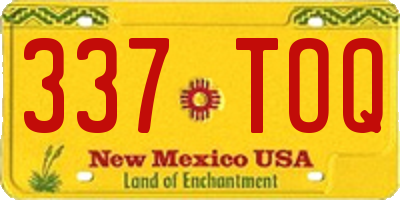 NM license plate 337TOQ