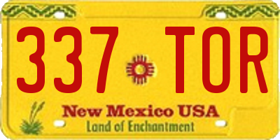 NM license plate 337TOR