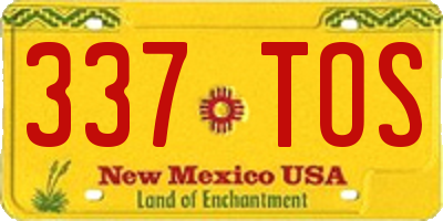 NM license plate 337TOS