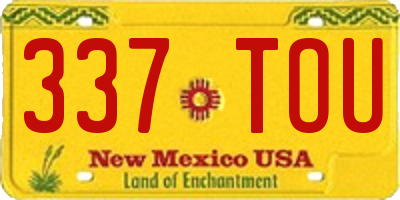 NM license plate 337TOU
