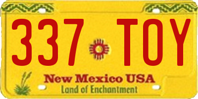 NM license plate 337TOY