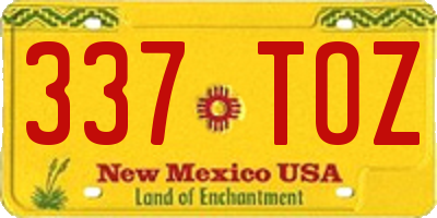 NM license plate 337TOZ