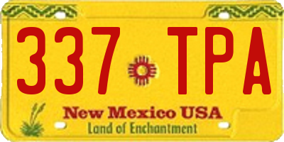NM license plate 337TPA