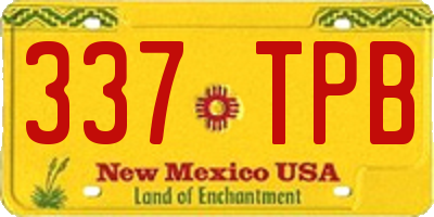 NM license plate 337TPB