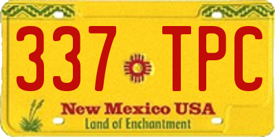 NM license plate 337TPC