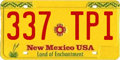 NM license plate 337TPI