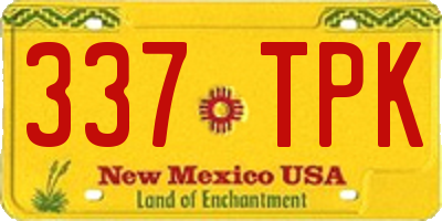 NM license plate 337TPK