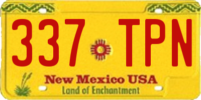 NM license plate 337TPN