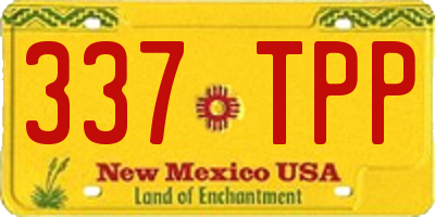NM license plate 337TPP