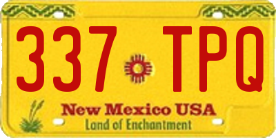 NM license plate 337TPQ