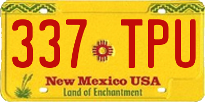 NM license plate 337TPU