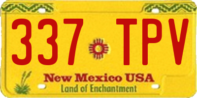 NM license plate 337TPV