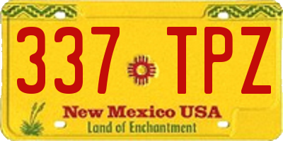NM license plate 337TPZ