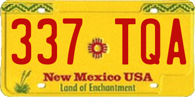 NM license plate 337TQA
