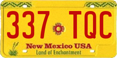 NM license plate 337TQC