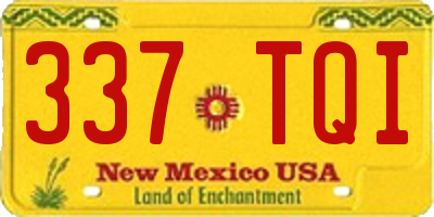 NM license plate 337TQI