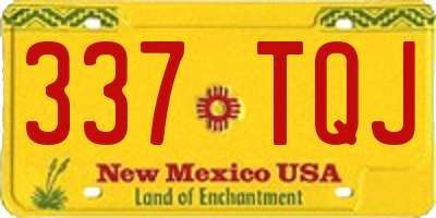 NM license plate 337TQJ